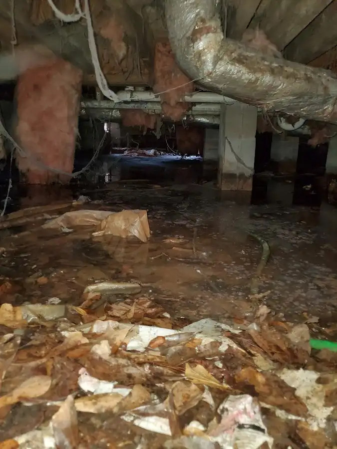 Crawl space flood assessment for Commercial Water Damage Restoration in Edwards